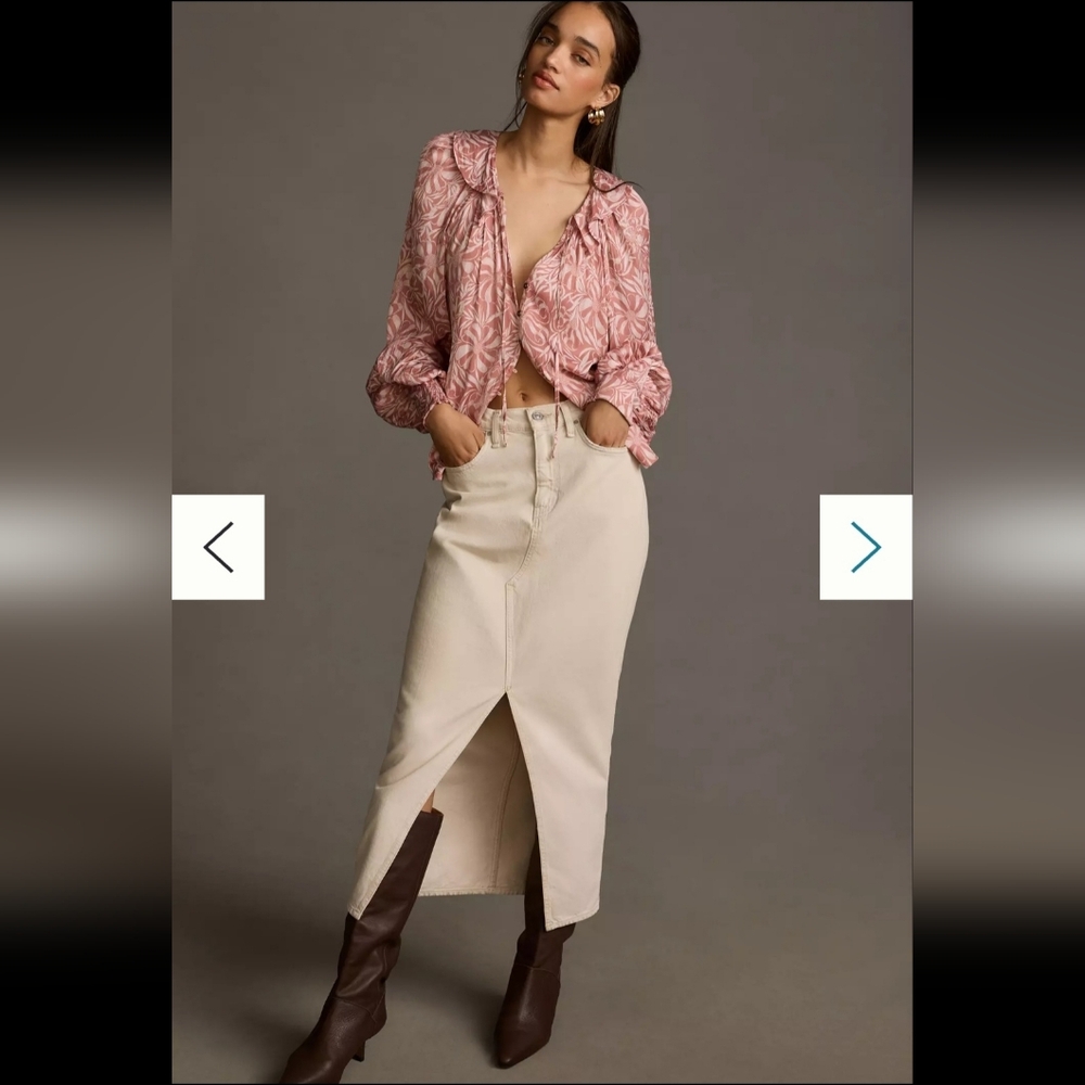 anthropologie  florence and baldhusi billowy blouse , large